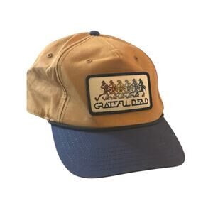 Grateful Dead Dancing Bears Patch Snapback Hat Tan & Navy Adjustable Cap